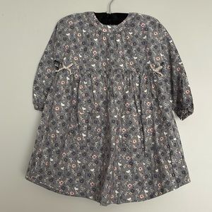 NWT Minkmui Kids Floral Print Longsleeve Dress Size 4-5